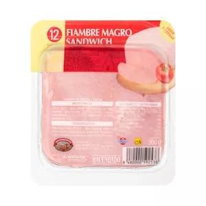 Fiambre magro sándwich Hacendado lonchas Mercadona