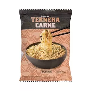 Fideos orientales sabor ternera asada Hacendado Mercadona