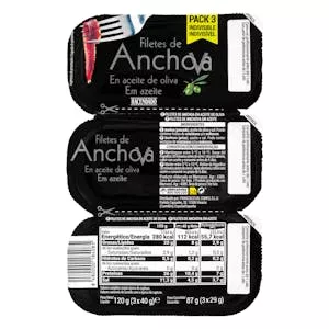 Filetes de anchoa en aceite de oliva Hacendado Mercadona