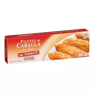 Filetes de caballa del sur en tomate Hacendado Mercadona
