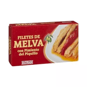 Filetes de melva canutera con pimientos del piquillo Hacendado en aceite de oliva Mercadona