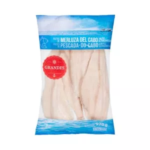 Filetes de merluza del Cabo grandes sin piel Hacendado ultracongelados Mercadona