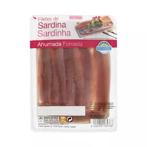 Filetes de sardina ahumada Hacendado en aceite de girasol Mercadona