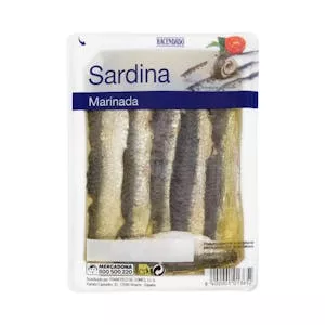 Filetes de sardina marinada Hacendado en aceite de oliva virgen extra Mercadona
