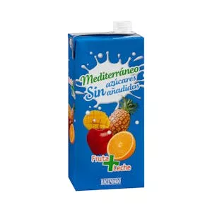 Fruta + leche mediterráneo Hacendado sin azúcares añadidos Mercadona