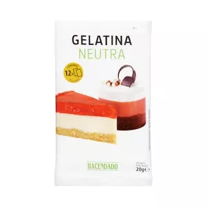 Gelatina neutra en láminas Hacendado Mercadona