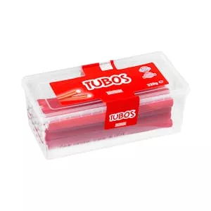 Golosinas tubos Hacendado sabor fresa y nata Mercadona