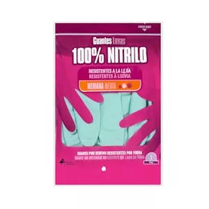 Guantes 100% nitrilo Bosque Verde talla mediana Mercadona