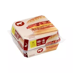 Hamburguesa de ternera con bacón y queso Hacendado Mercadona