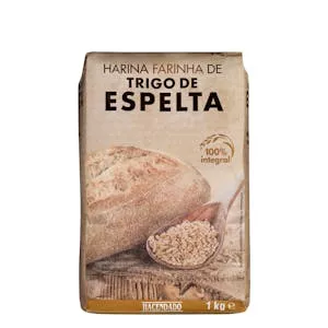 Harina de espelta Hacendado 100% integral Mercadona