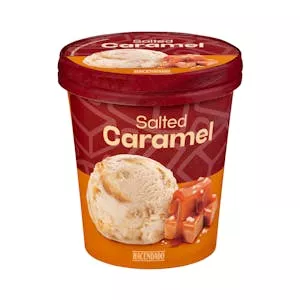Helado caramelo con salsa de caramelo salado y trozos de caramelo Hacendado Mercadona