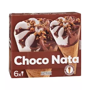 Helado cucurucho choco nata Hacendado Mercadona