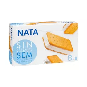Helado sándwich de nata Hacendado sin azúcares añadidos Mercadona