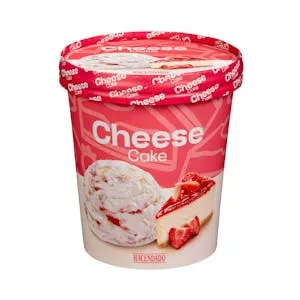 Helado tarta de queso Hacendado con fresas Mercadona