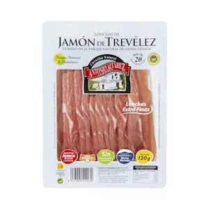 Jamón de Trevélez lonchas extra finas Antonio Álvarez Mercadona