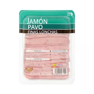Jamón de pavo Hacendado finas lonchas Mercadona