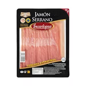 Jamón serrano Incarlopsa lonchas extrafinas Mercadona