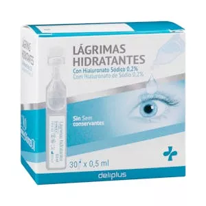 Lágrimas hidratantes para los ojos Deliplus con hialuronato sódico 0,2% Mercadona