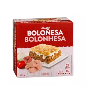 Lasaña a la boloñesa Hacendado ultracongelada Mercadona