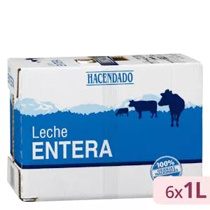 Leche entera Hacendado Mercadona