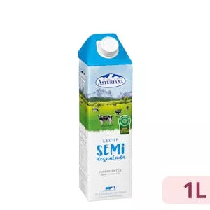 Leche semidesnatada Asturiana Mercadona