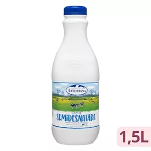 Leche semidesnatada Asturiana Mercadona