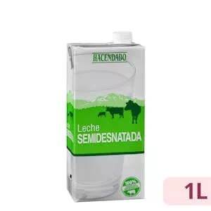 Leche semidesnatada Hacendado Mercadona
