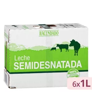 Leche semidesnatada Hacendado Mercadona