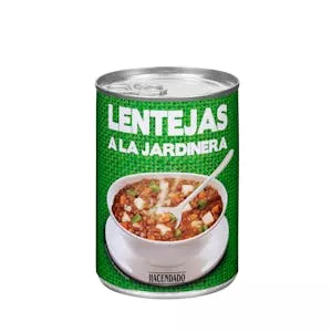 Lentejas a la jardinera Hacendado Mercadona