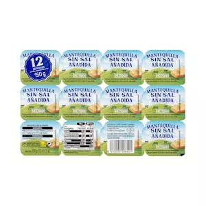 Mantequilla en porciones Hacendado sin sal añadida Mercadona