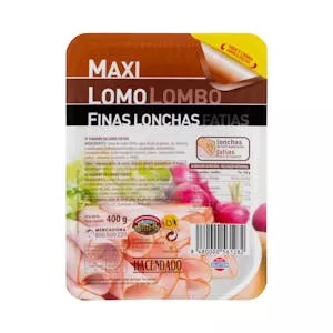 Maxi lomo Hacendado finas lonchas Mercadona
