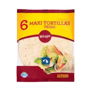 Maxi tortillas de trigo Hacendado Mercadona