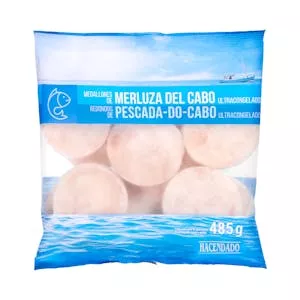 Medallones de merluza del Cabo Hacendado ultracongelados Mercadona