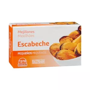 Mejillones en escabeche Hacendado pequeños Mercadona