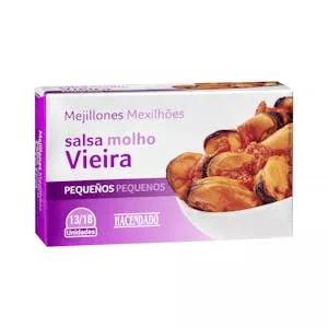 Mejillones en salsa de vieira Hacendado pequeños Mercadona