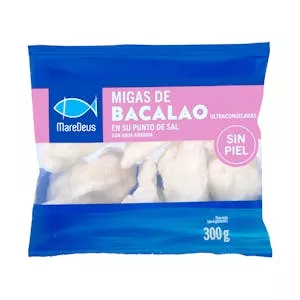 Migas de bacalao sin piel MareDeus ultracongeladas Mercadona