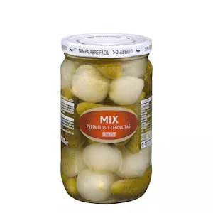 Mix de pepinillos y cebollitas Hacendado Mercadona