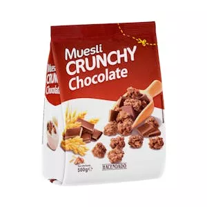 Muesli Crunchy Hacendado con chocolate Mercadona