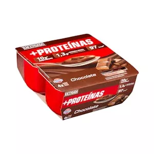 Natillas con chocolate +Proteínas Hacendado 1,3 g m.g 10 g proteínas Mercadona