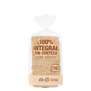 Pan de molde 100% integral sin corteza Hacendado Mercadona
