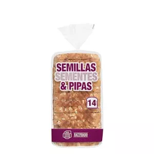 Pan de molde semillas y pipas de calabaza Hacendado Mercadona