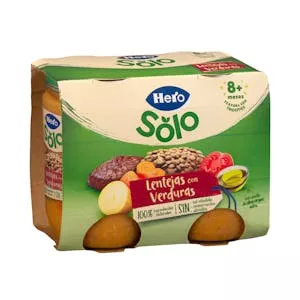 Papilla lentejas con verduritas Hero Solo recetas caseras +8 meses Mercadona