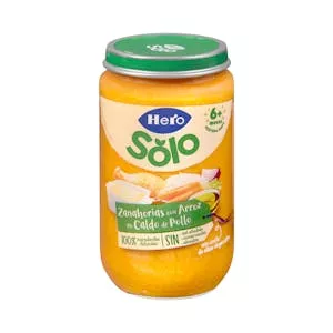 Papilla zanahorias con arroz en caldito de pollo Hero Solo +6 meses Mercadona
