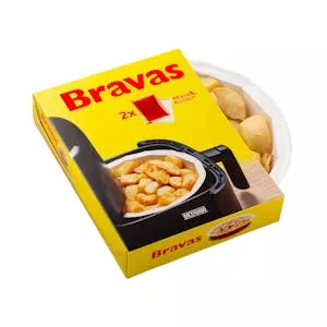 Patatas bravas con allioli y salsa picante Hacendado Mercadona