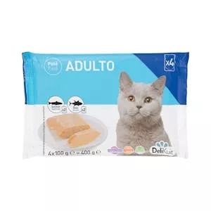 Paté gato adulto Delikuit con salmón y atún Mercadona