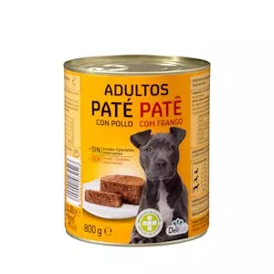 Paté perro adulto Delikuit con pollo Mercadona