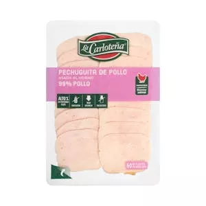 Pechuguita de pollo 99% La Carloteña asada al horno lonchas Mercadona
