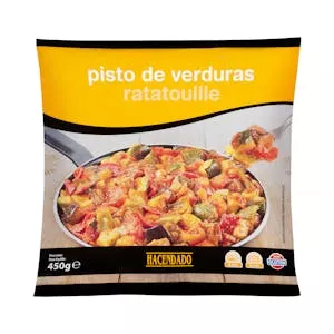 Pisto de verduras Hacendado ultracongelado Mercadona