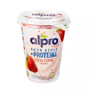 Postre de soja Skyr Style +Proteínas Alpro sabor fresa Mercadona