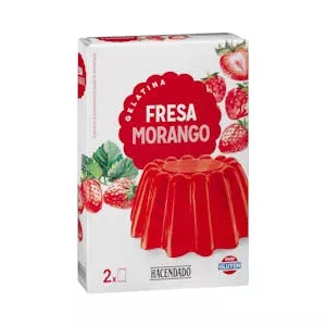 Preparado en polvo gelatina fresa Hacendado Mercadona